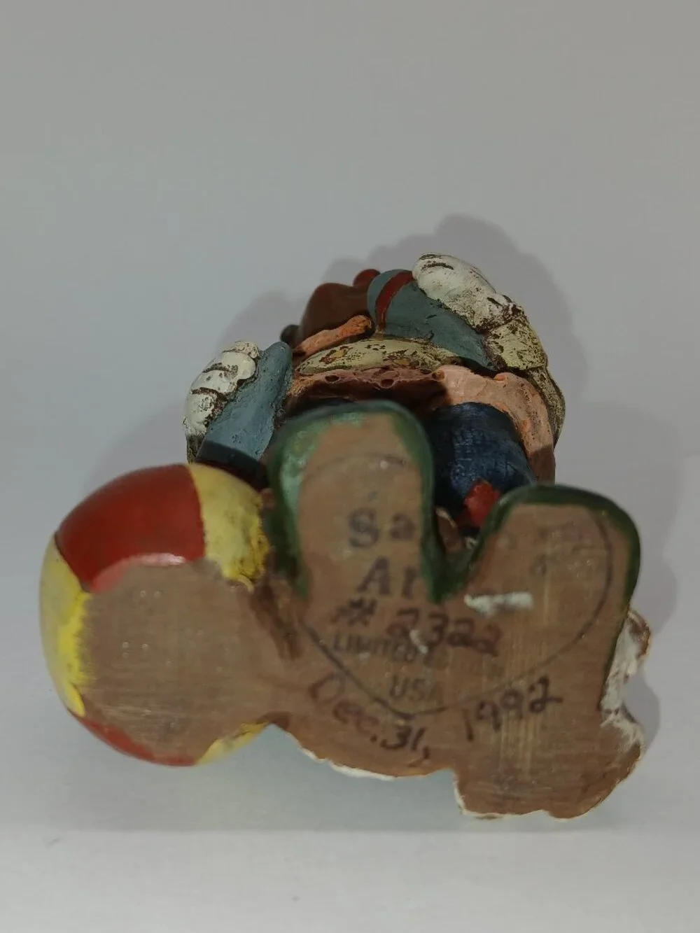 Vintage Sarah's Attic Black Heritage Collection resin clown figurine 